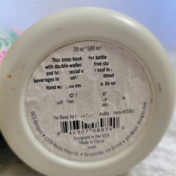 OCS Designs Water Bottles 20 oz. LOT of 2 Breathe Happy x5 w/Rainbow Stainless - Picture 11 of 11